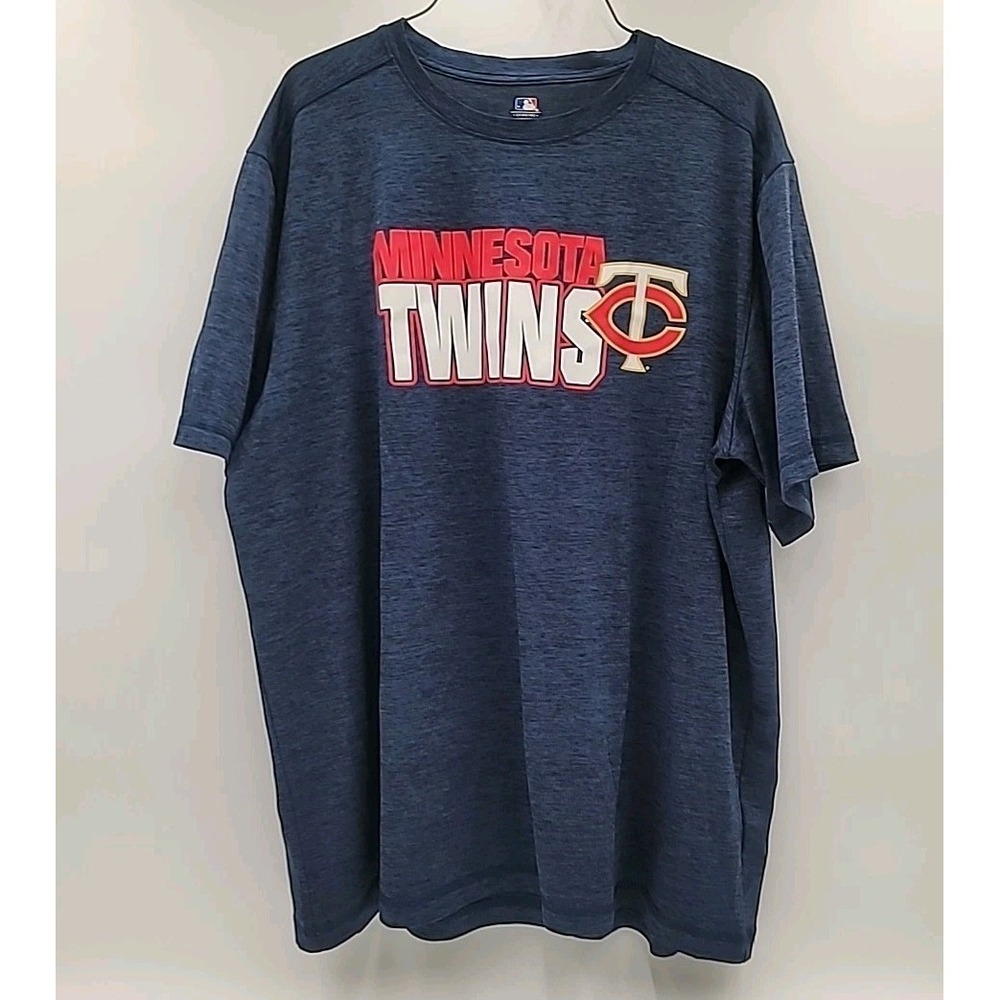 Genuine Merchandise Dri-Fit Mens Minnesota Twins Logo‎ Shirt Size XL Blue